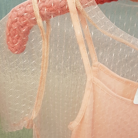 Pink cami & mesh top from Israel - Picture 6 of 6